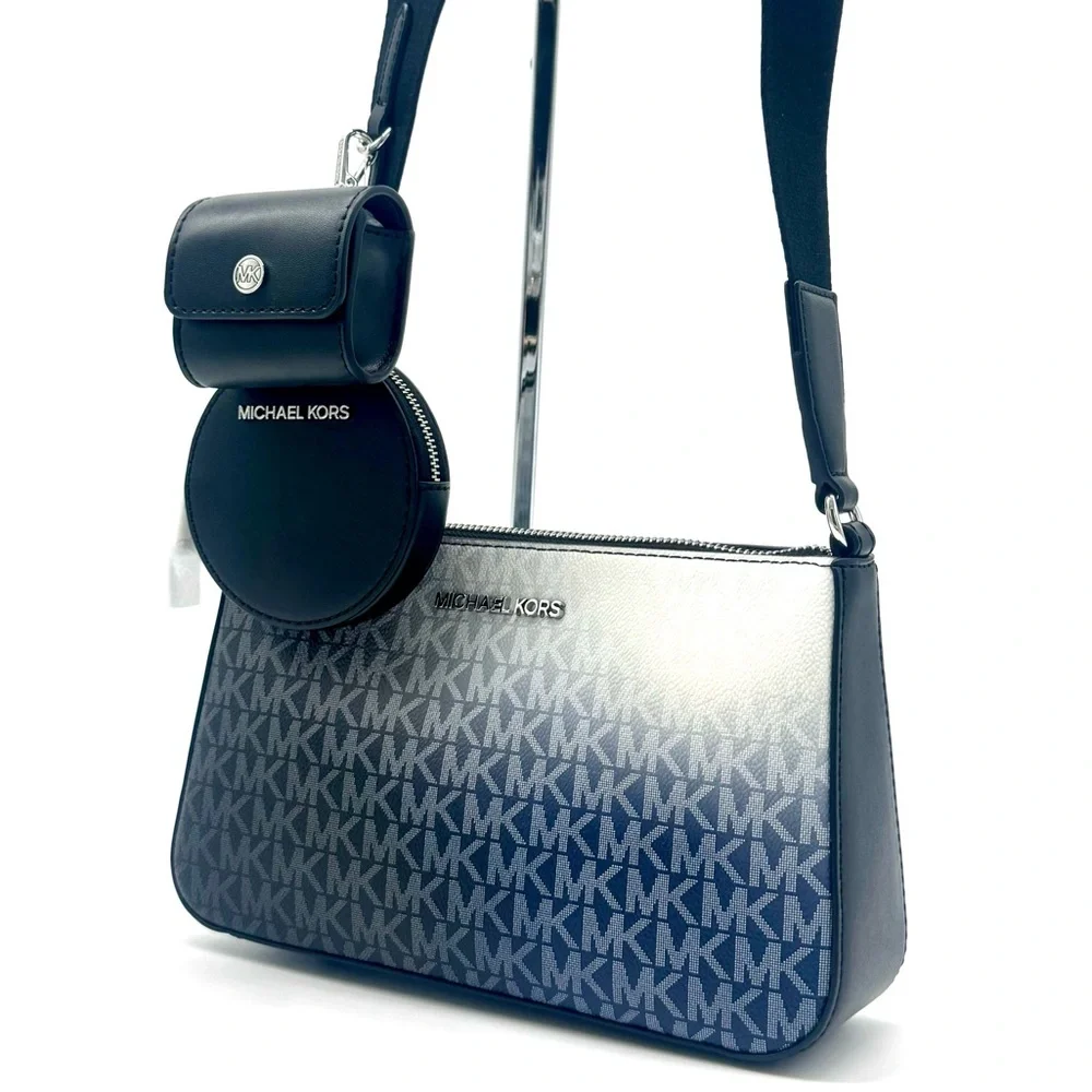 Michael Kors Small Crossbody Bag with Case for Apple Airpods Pro® Black Multi